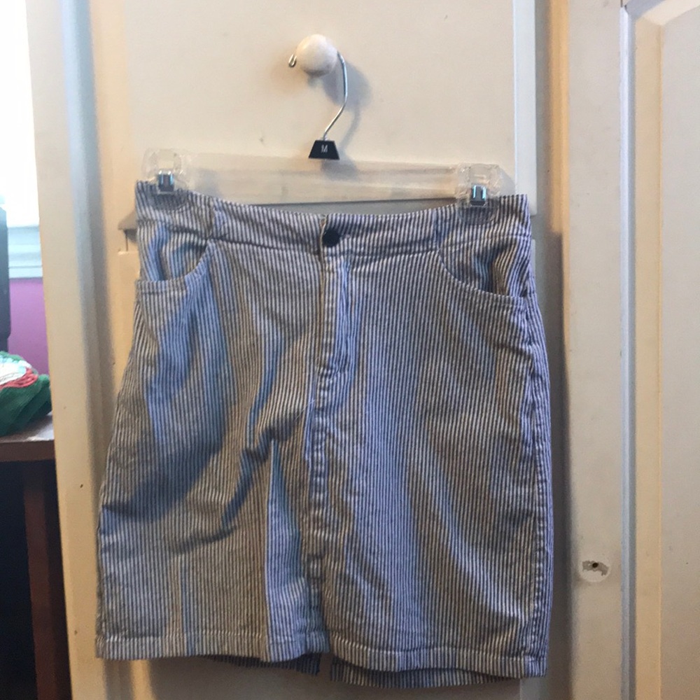 Brandy Melville blue and white pin stripe skirt